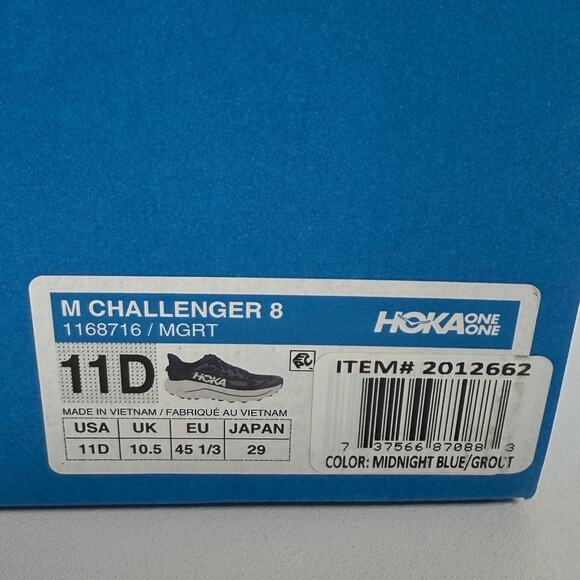 NIB • Hoka TRAIL RUNNING Challenger 8 Midnight Blue Size:11 main image 5